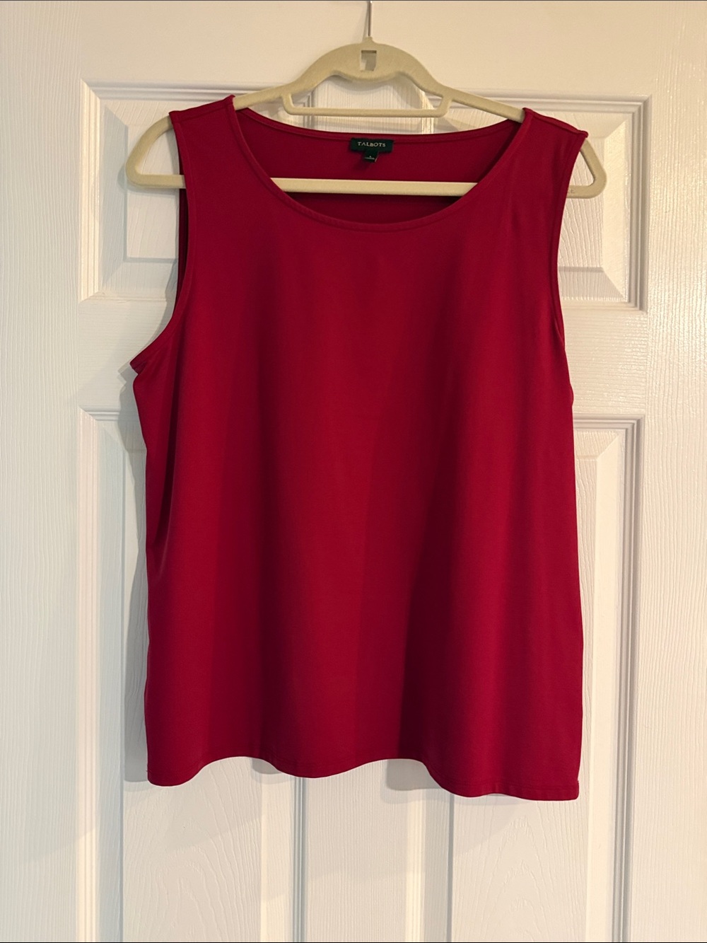 Talbots Bright Red Sleeveless Scoop Neck Tank